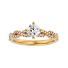 Lab Grown Round Cut Diamond Halo Ring In Yellow Gold