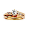 Lab Grown Round Diamond Halo Ring In Yellow Gold