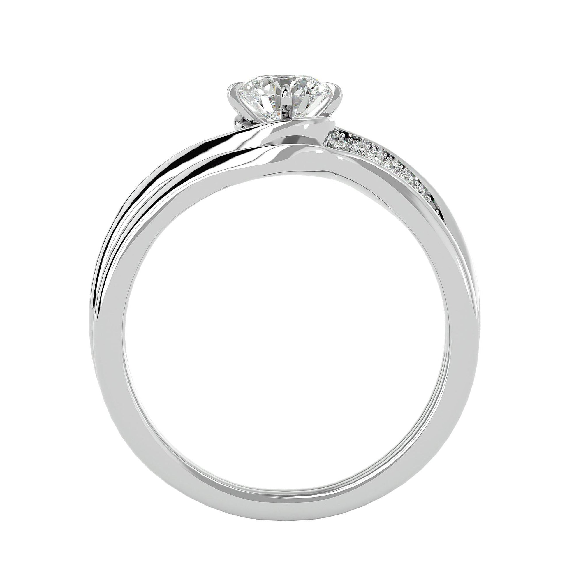 Lab Grown Round Diamond Halo Ring In Platinum