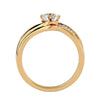 Lab Grown Round Diamond Halo Ring In Yellow Gold