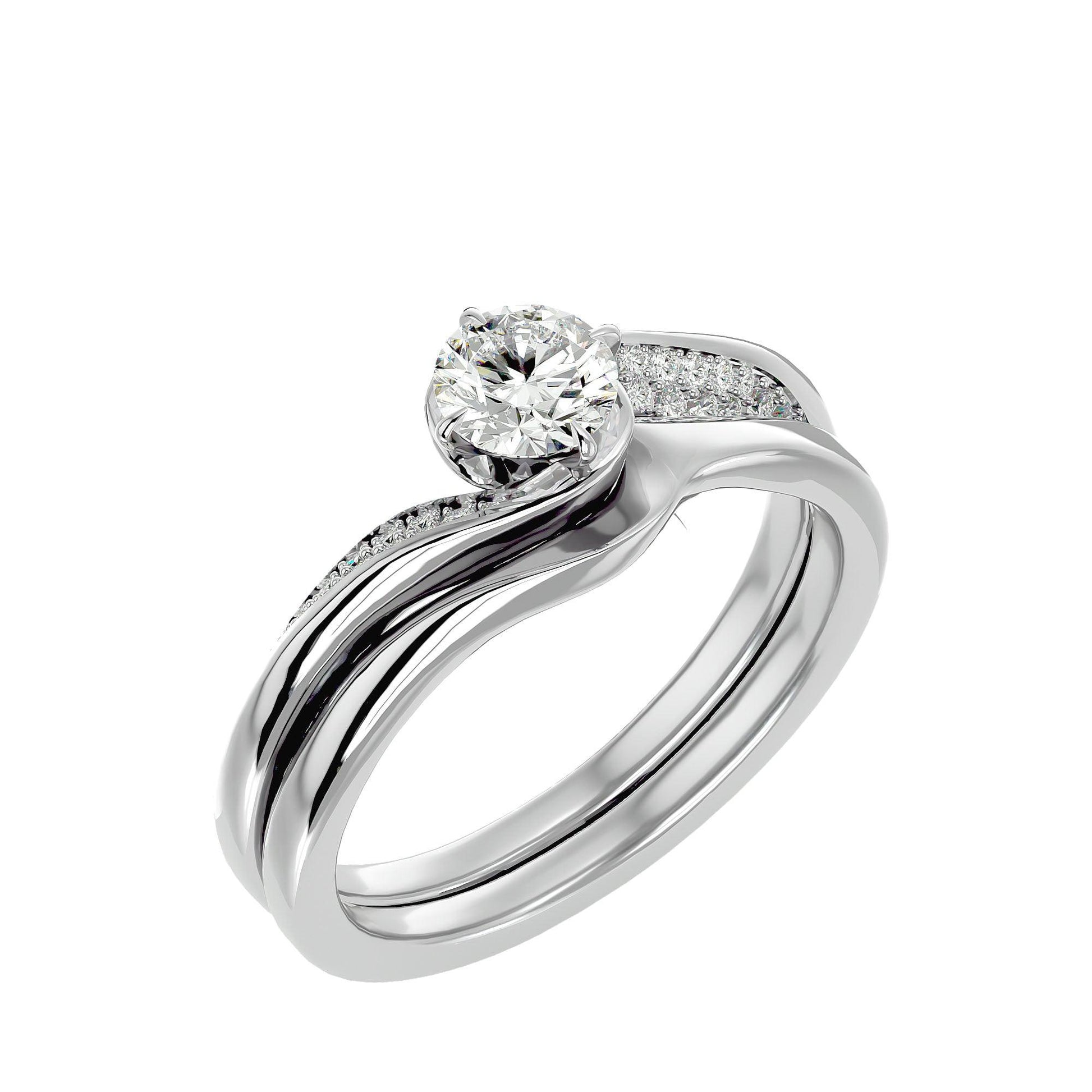 Lab Grown Round Diamond Halo Ring In Platinum