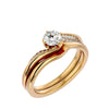 Lab Grown Round Diamond Halo Ring In Yellow Gold