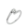 Lab Grown Round Diamond Halo Ring In Platinum