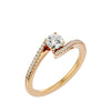 Lab Grown Round Diamond Halo Ring In Yellow Gold