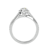 Adorned Lab Grown Round Diamond In White Gold Halo Ring