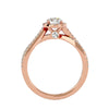 Adorned Lab Grown Round Diamond Halo Ring In Rose Gold