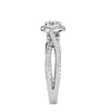 Adorned Lab Grown Round Diamond In White Gold Halo Ring