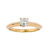 Lab Grown Emerald Cut Diamond Solitaire Ring In Yellow Gold