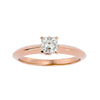 Lab Grown Emerald Cut Diamond Solitaire Ring In Rose Gold