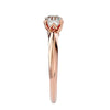 Lab Grown Emerald Cut Diamond Solitaire Ring In Rose Gold