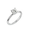 Lab Grown Cushion Cut Diamond In White Gold Solitaire Ring