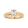 Ageless Lab Grown Emerald Cut Diamond Solitaire Ring In Yellow Gold