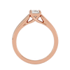 Ageless Lab Grown Emerald Cut Diamond Solitaire Ring In Rose Gold