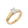 Ageless Lab Grown Emerald Cut Diamond Solitaire Ring In Yellow Gold