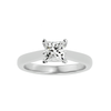 Allure Lab Grown Princess Cut Diamond Solitaire Ring In Platinum