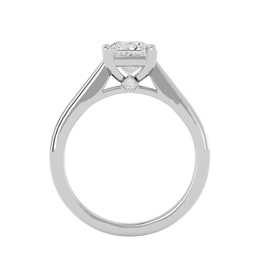 Allure Lab Grown Princess Cut Diamond In White Gold Solitaire Ring