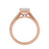 Allure Lab Grown Princess Cut Diamond Solitaire Ring In Rose Gold