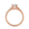 Lab Grown Princess Cut Diamond Solitaire Ring In Rose Gold