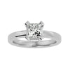 Lab Grown Princess Cut Diamond In White Gold Solitaire Ring