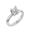 Lab Grown Princess Cut Diamond In White Gold Solitaire Ring