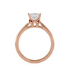 Lab Grown Princess Cut Diamond Solitaire Ring In Rose Gold