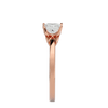 Lab Grown Princess Cut Diamond Solitaire Ring In Rose Gold