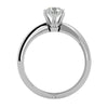 Lab Grown Round Cut Diamond In White Gold Solitaire Ring