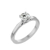 Lab Grown Round Cut Diamond In White Gold Solitaire Ring