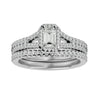 Lab Grown Princess Cut Diamond Halo Ring In Platinum