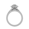 Lab Grown Round Cut Diamond Halo Ring In Platinum