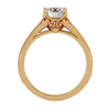 Lab Grown Round Cut Diamond Solitaire Ring In Yellow Gold