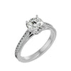 Lab Grown Round Cut Diamond In White Gold Ring