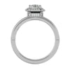 Lab Grown Round Cut Diamond Halo Ring In Platinum