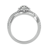 Lab Grown Round Cut Diamond Halo Ring In Platinum