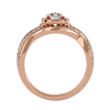 Lab Grown Round Cut Diamond Halo Ring In Rose Gold