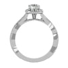 Lab Grown Round Cut Diamond Halo Ring In Platinum