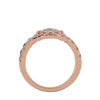 Lab Grown Round Cut Diamond Halo Ring In Rose Gold