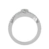 Lab Grown Round Cut Diamond Halo Ring In Platinum