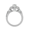 Lab Grown Round Cut Trio Diamond In White Gold Ring