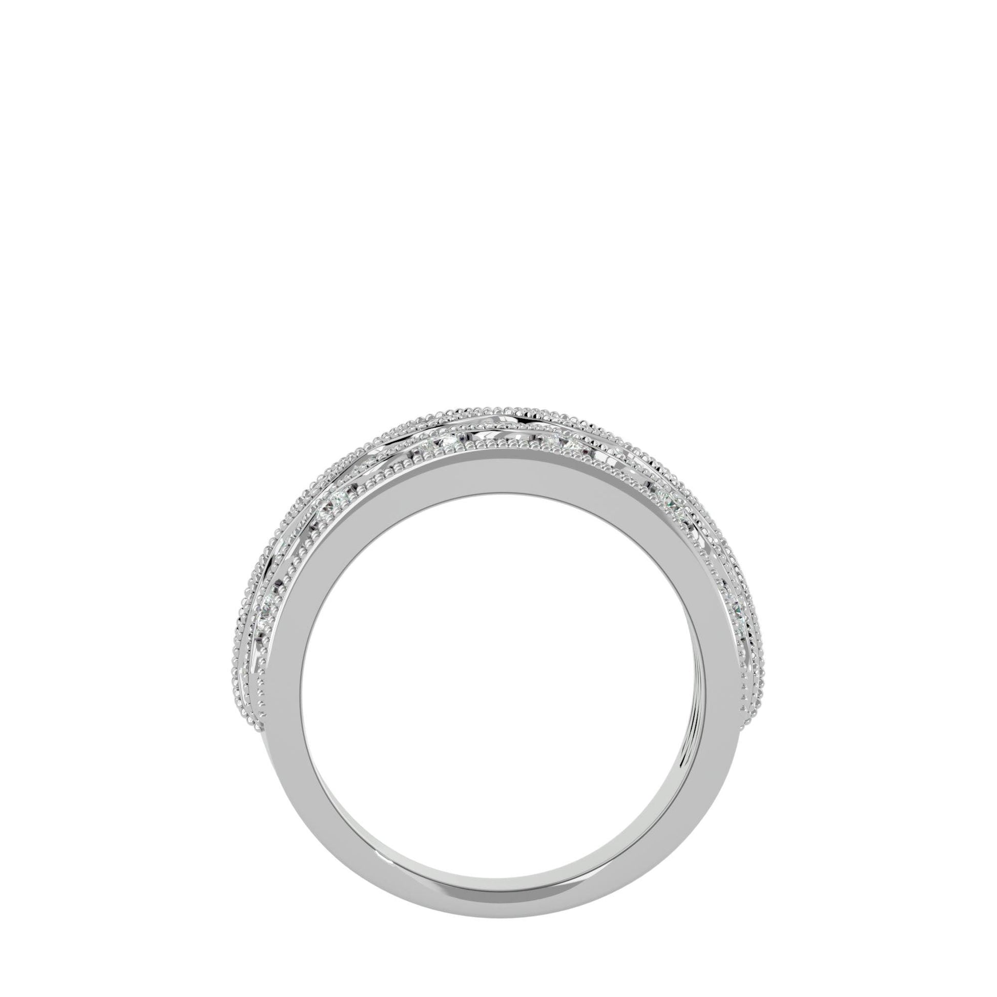 Lab Grown Round Diamond Band Ring In Platinum