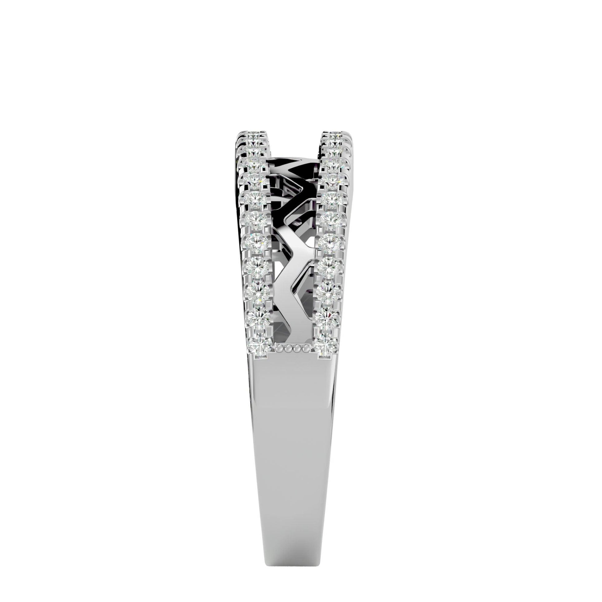 Lab Grown Round Diamond Band Ring In Platinum