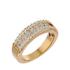 Lab grown Princess And Round Diamond Band Ring In Yellow Gold