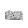 Lab Grown Round Cut Diamond Band Ring In Platinum