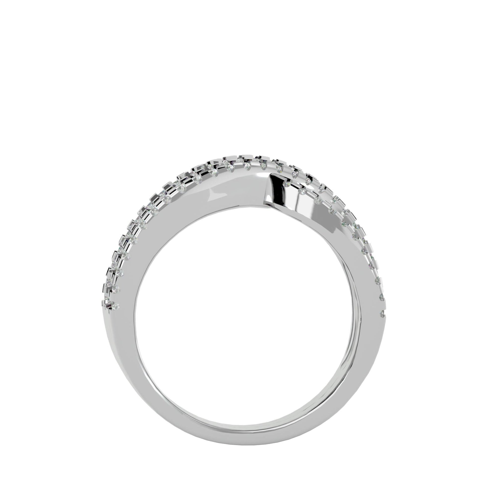 Lab Grown Round Cut Diamond Band Ring In Platinum