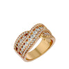 Lab Grown Round Diamond Band Ring In Yellow Gold