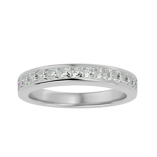 Lab Grown Round Diamond Band Ring In Platinum