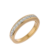 Lab Grown Round Diamond Band Ring In Yellow Gold