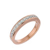 Lab Grown Round Diamond Band Ring In Rose Gold