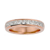 Lab Grown Princess Cut Diamond Band Ring In Rose Gold