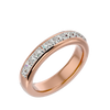 Lab Grown Princess Cut Diamond Band Ring In Rose Gold